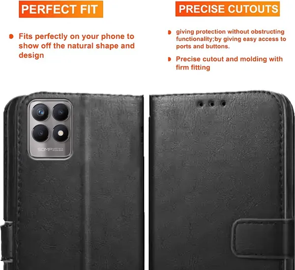Black_Artificial_Leather_Realme_8i_Back_Cover