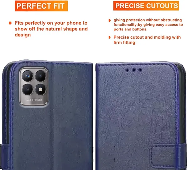 Blue_Artificial_Leather_Realme_8i_Back_Cover