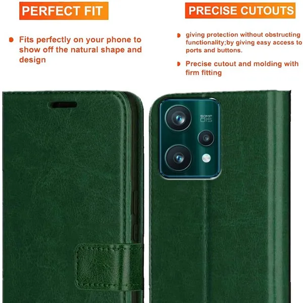 Green_Artificial_Leather_Realme_9_Pro_5G_Back_Cover