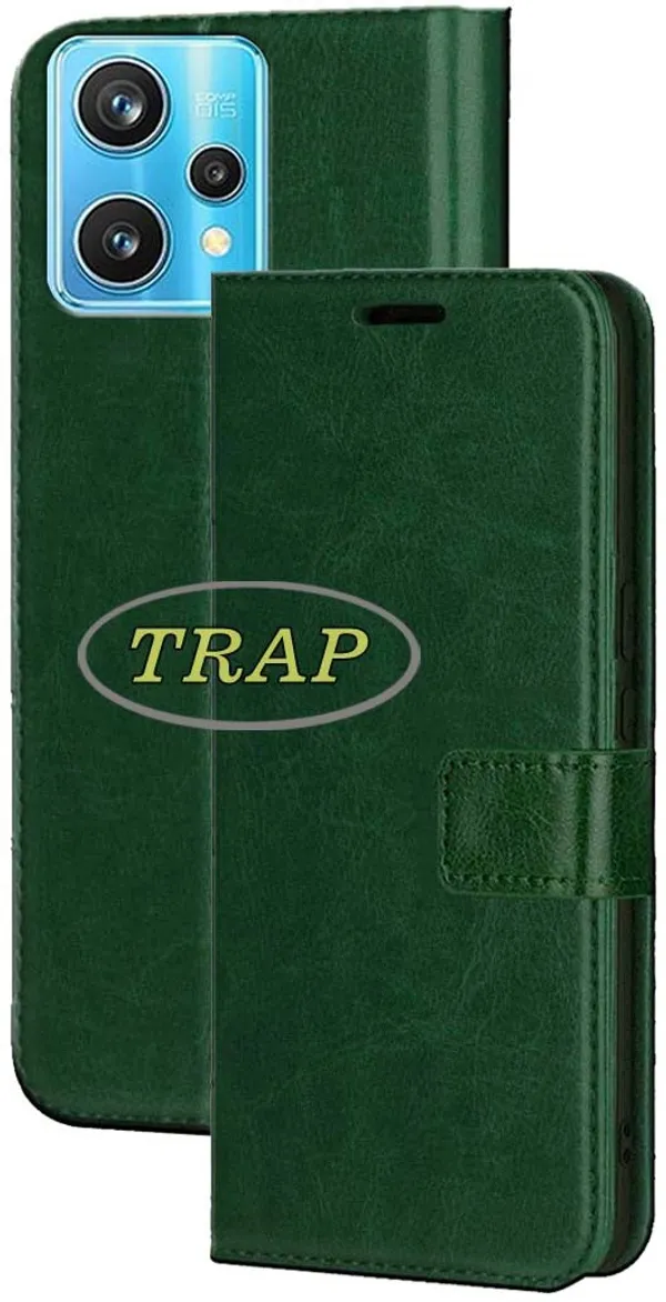 Green_Artificial_Leather_Realme_9_Pro_Plus_Back_Cover