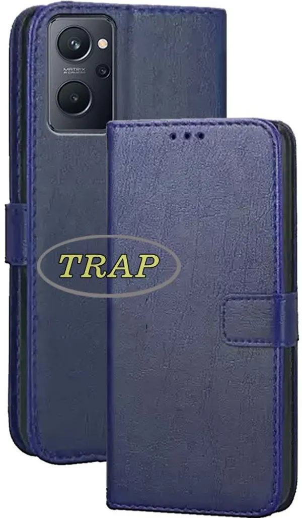 Blue_Artificial_Leather_Realme_9i_Back_Cover
