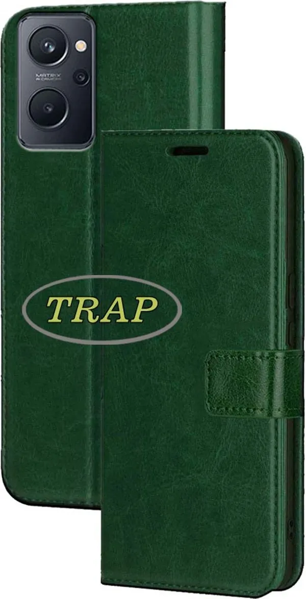 Green_Artificial_Leather_Realme_9i_Back_Cover