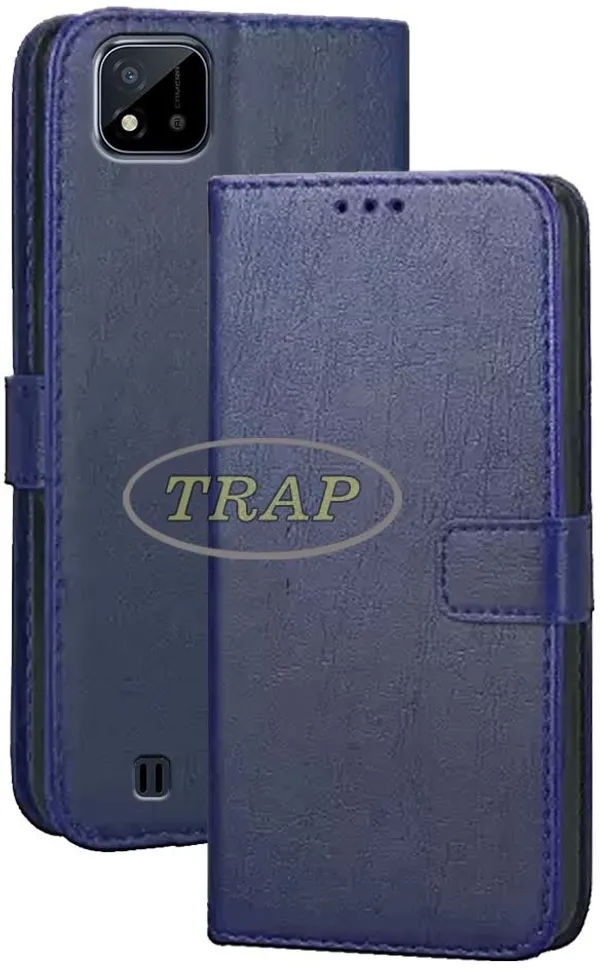 Blue_Artificial_Leather_Realme_C11_New_2021_Edition_Back_Cover