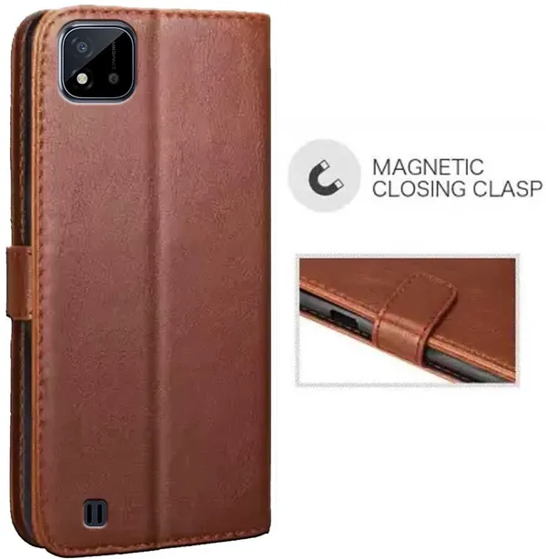 Brown_Artificial_Leather_Realme_C11_New_2021_Edition_Back_Cover