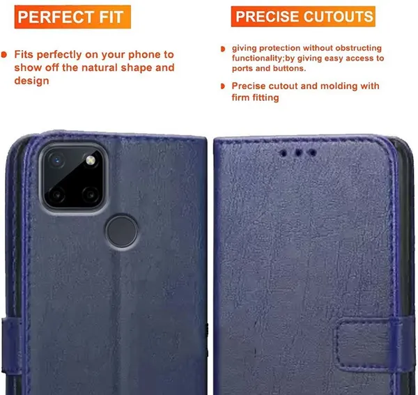 Blue_Artificial_Leather_Realme_C25Y_Back_Cover