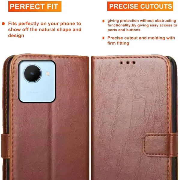 Brown_Artificial_Leather_Realme_C30S_Back_Cover