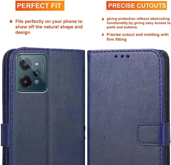 Blue_Artificial_Leather_Realme_C31_Back_Cover
