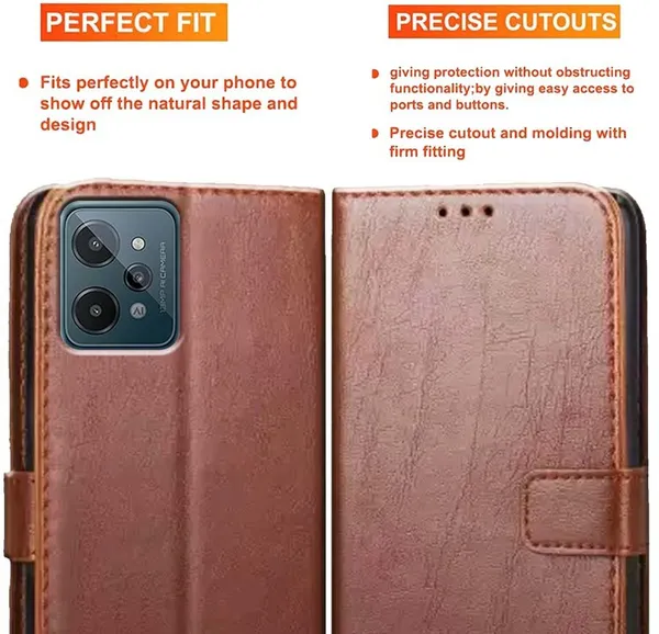 Brown_Artificial_Leather_Realme_C31_Back_Cover