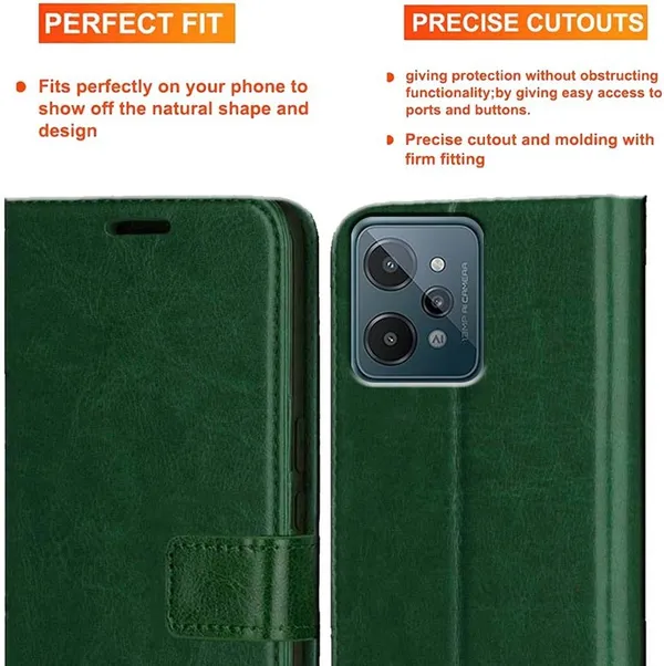 Green_Artificial_Leather_Realme_C31_Back_Cover