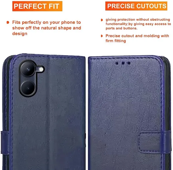 Blue_Artificial_Leather_Realme_C33_Back_Cover