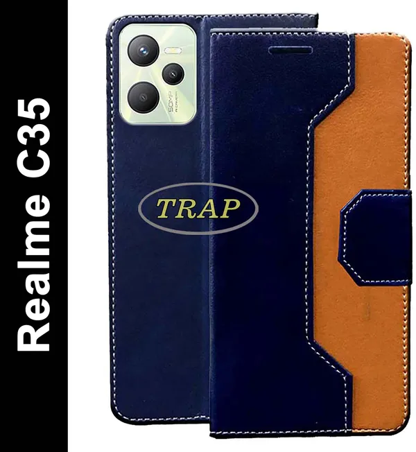 Multicolor_Artificial_Leather_Realme_C35_Back_Cover