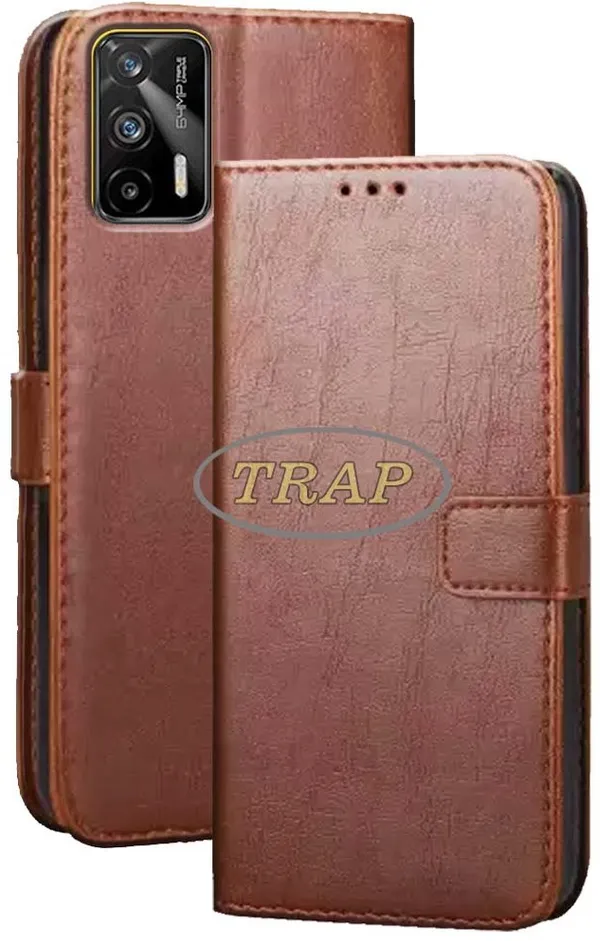 Brown_Artificial_Leather_Realme_GT_Back_Cover