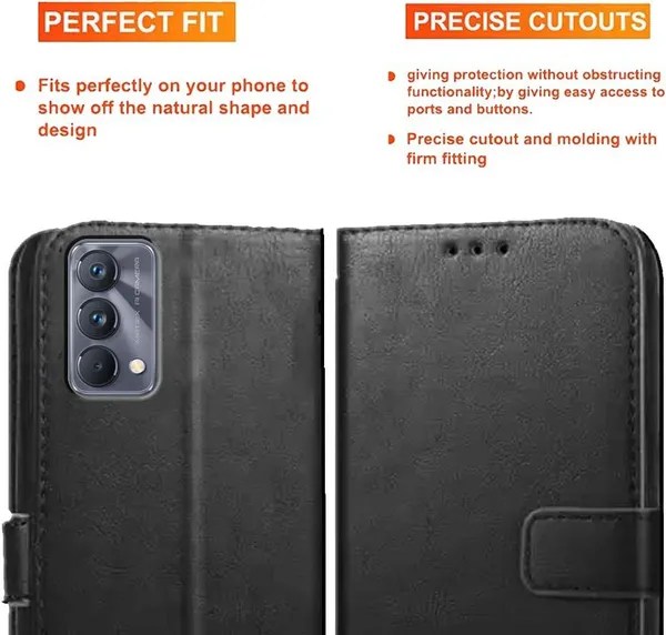 Black_Artificial_Leather_Realme_GT_Master_Back_Cover