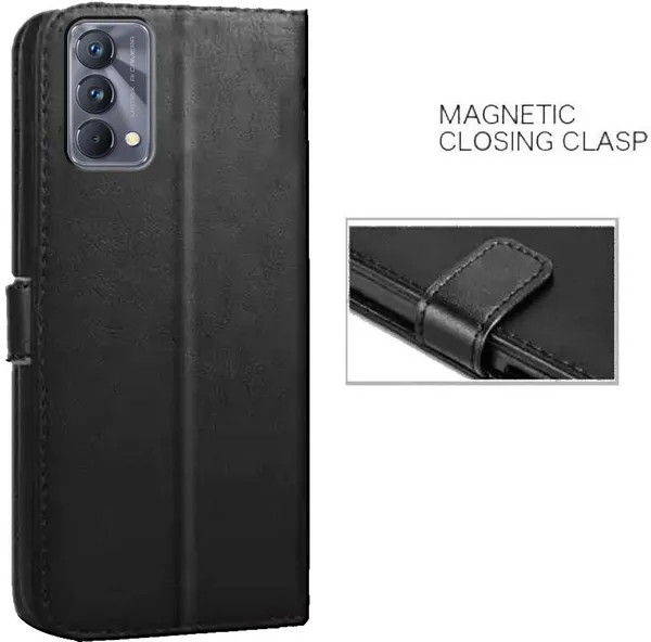 Black_Artificial_Leather_Realme_GT_Master_Back_Cover