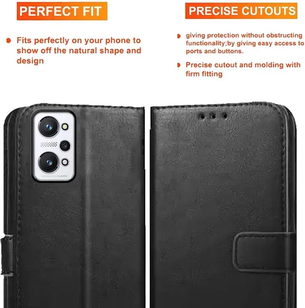 Black_Artificial_Leather_Realme_GT_Neo_3T_Back_Cover