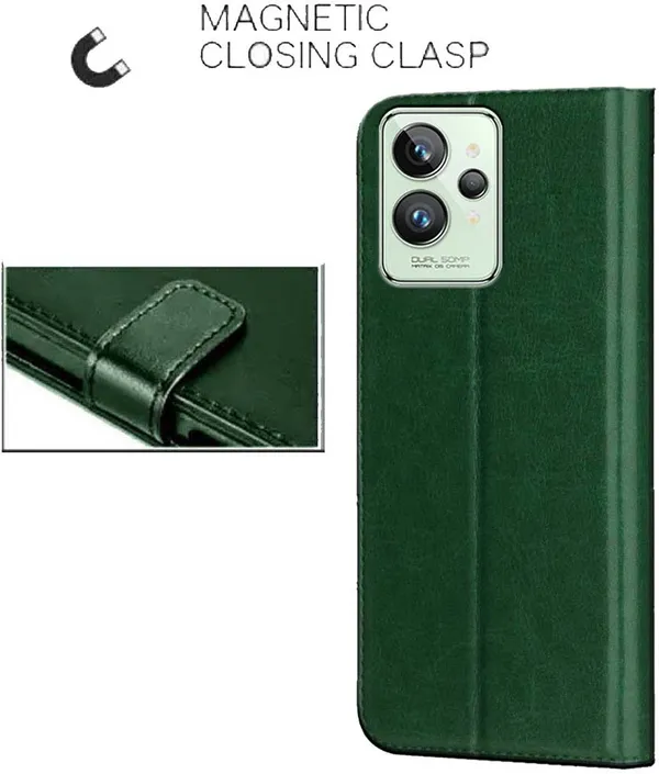 Green_Artificial_Leather_Realme_GT2_Pro_Back_Cover