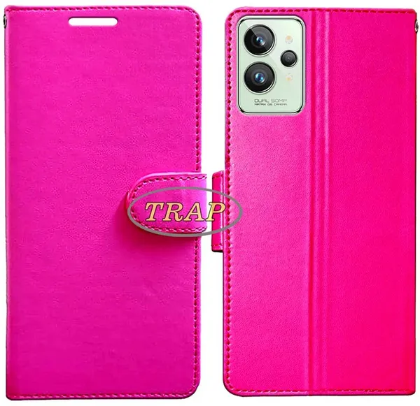 Pink_Artificial_Leather_Realme_GT2_Pro_Back_Cover