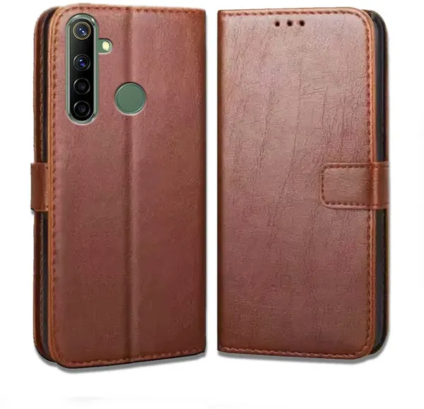 Brown_Artificial_Leather_Realme_Narzo_10_Flip_Cover