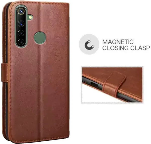 Brown_Artificial_Leather_Realme_Narzo_10_Flip_Cover