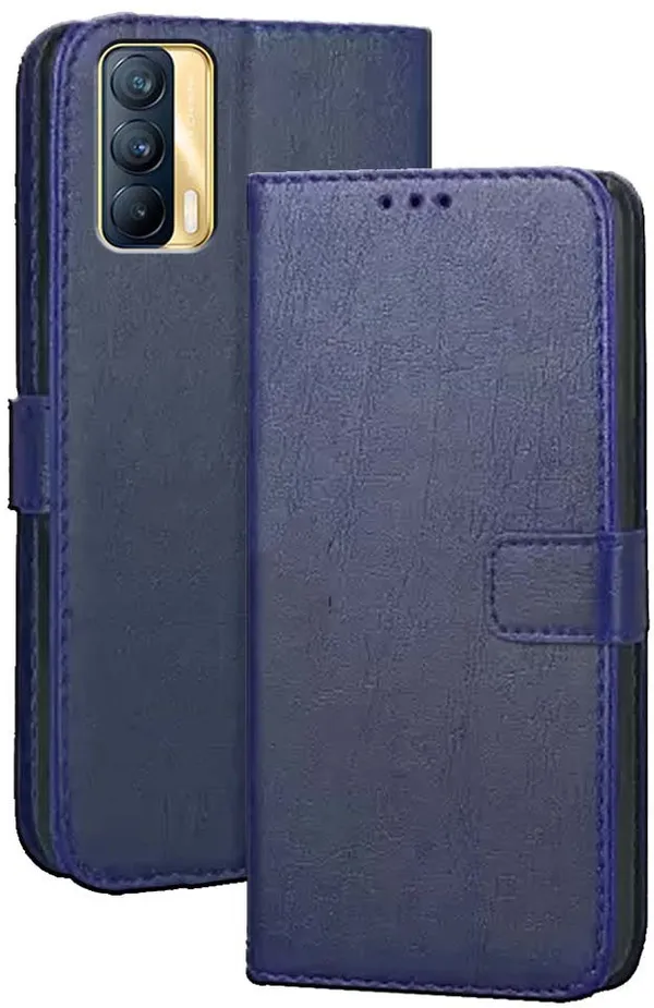 Blue_Artificial_Leather_Realme_X7_Flip_Cover