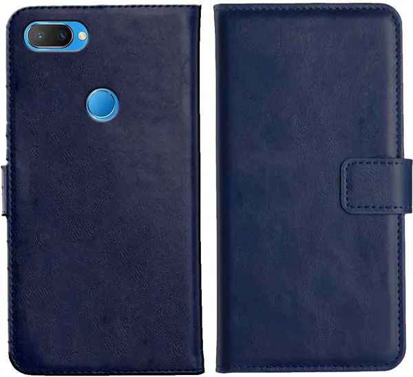 Blue_Leather_Realme_2_Flip_Cover