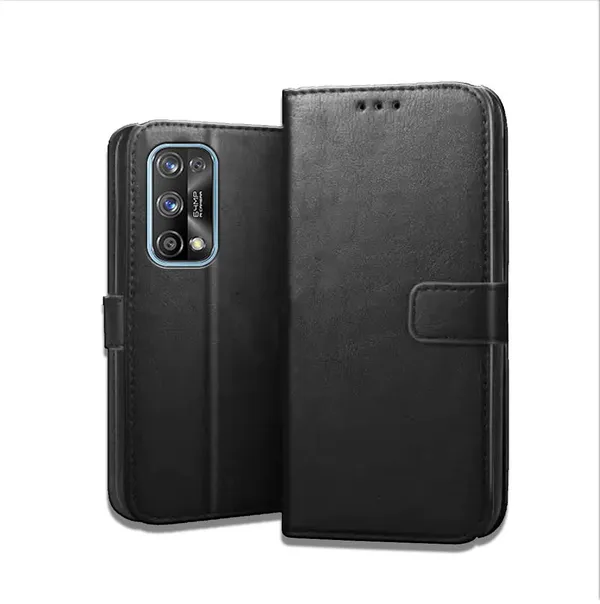 Black_Leather_Realme_7_Pro_Flip_Cover