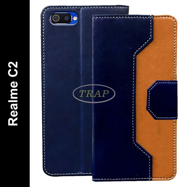 Multicolor_Artificial_Leather_Realme_C2_Flip_Cover