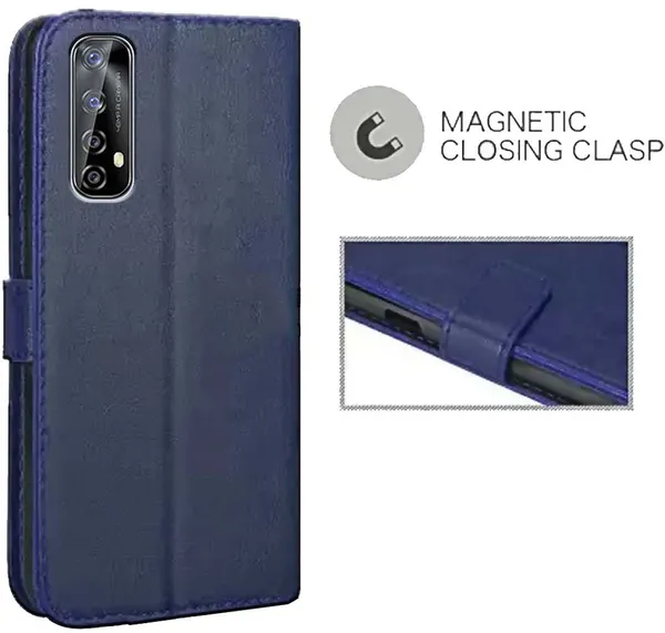 Blue_Leather_Realme_Narzo_20_Pro_Flip_Cover