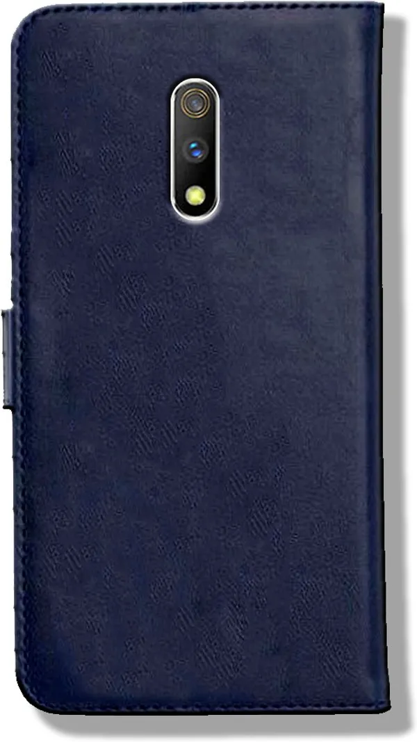 Blue_Leather_Oppo_Realme_X_Flip_Cover