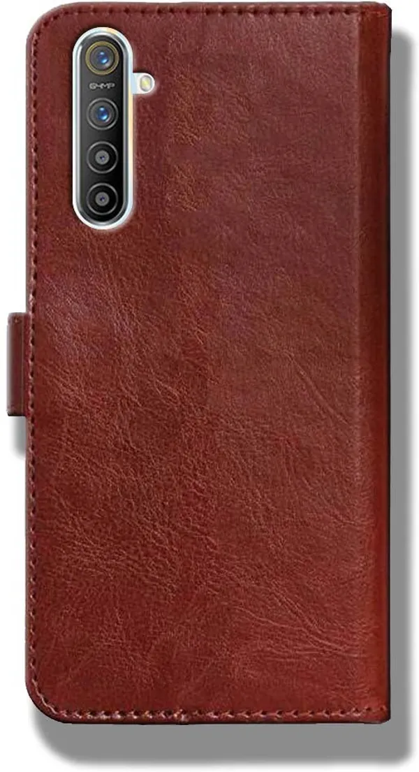 Brown_Leather_Oppo_Realme_XT_Flip_Cover
