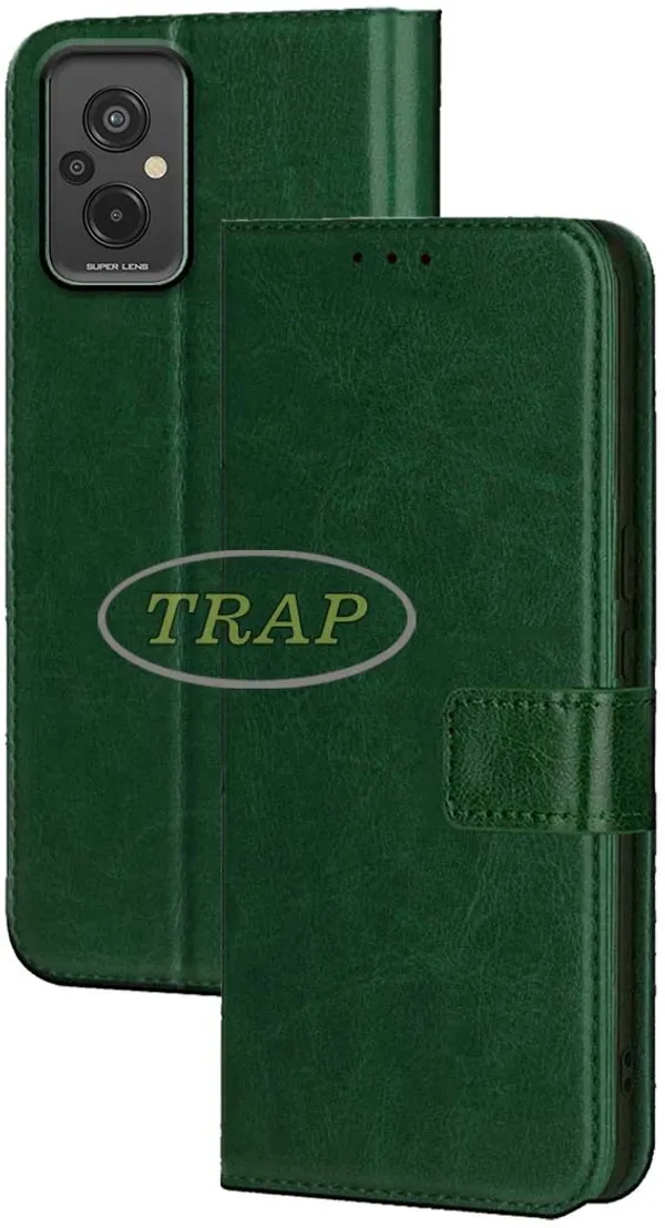 Green_Artificial_Leather_Redmi_11_Prime_4G_Back_Cover