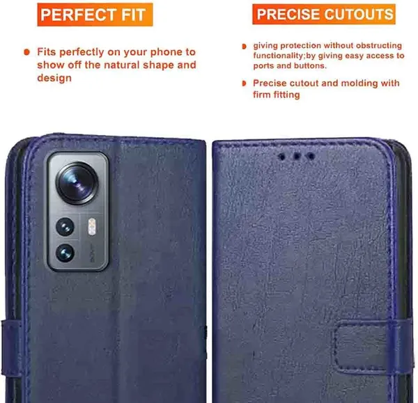 Blue_Artificial_Leather_Redmi_12_Pro_Back_Cover