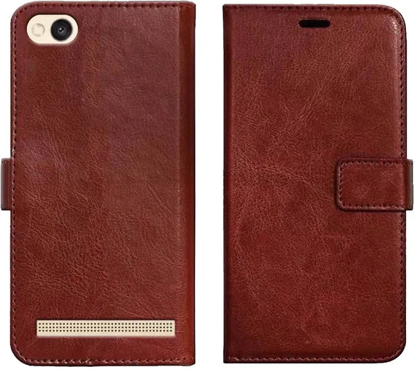 Brown_Leather_Mi_Redmi_3S_Flip_Cover