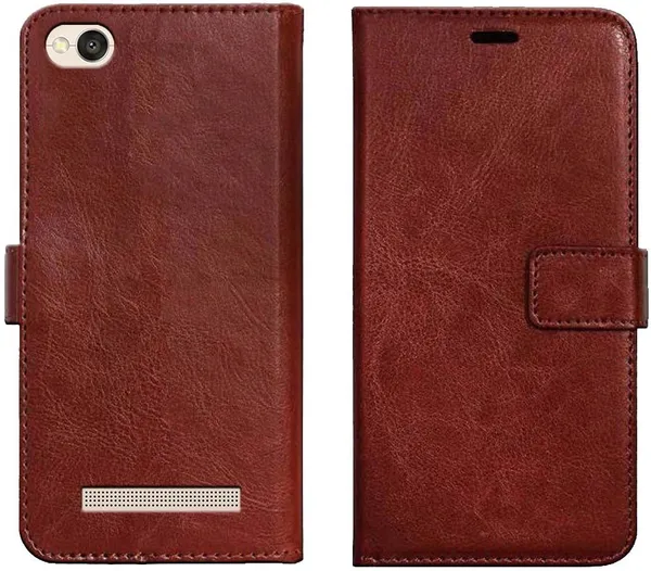 Brown_Leather_Mi_Redmi_4A_Flip_Cover