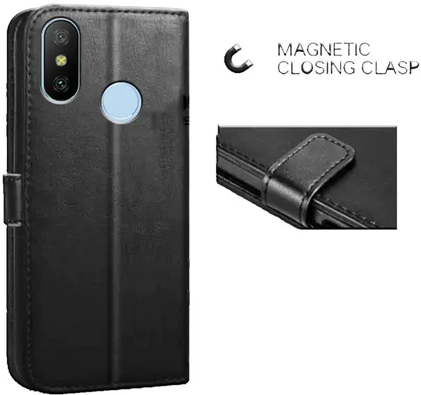 Black_Leather_Mi_Redmi_6_pro_Flip_Cover