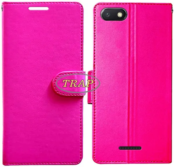 Pink_Artificial_Leather_Mi_Redmi_6A_Back_Cover