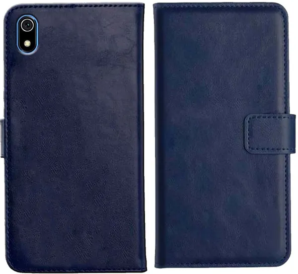 Blue_Leather_Mi_Redmi_7A_Flip_Cover