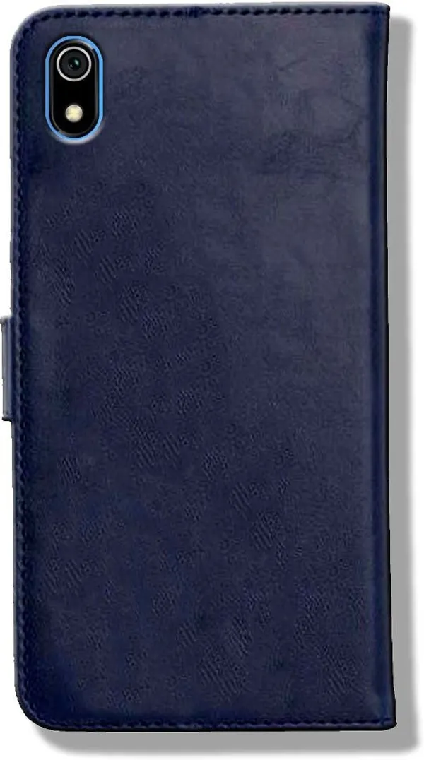 Blue_Leather_Mi_Redmi_7A_Flip_Cover