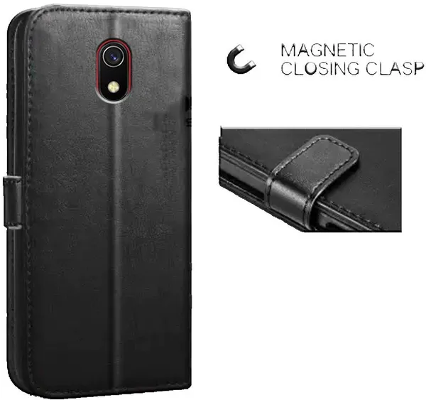 Black_Leather_Redmi_8A_Flip_Cover