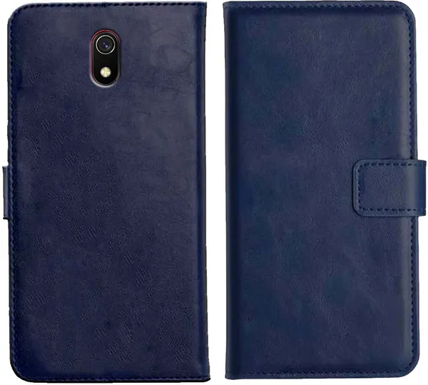 Blue_Leather_Mi_Redmi_8A_Flip_Cover