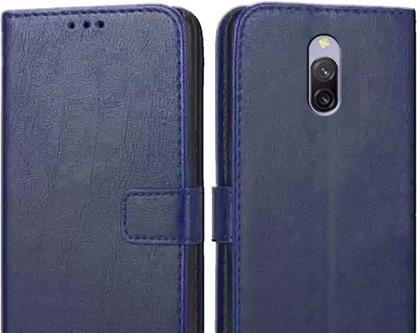 Blue_Leather_Redmi_8A_Dual_Flip_Cover