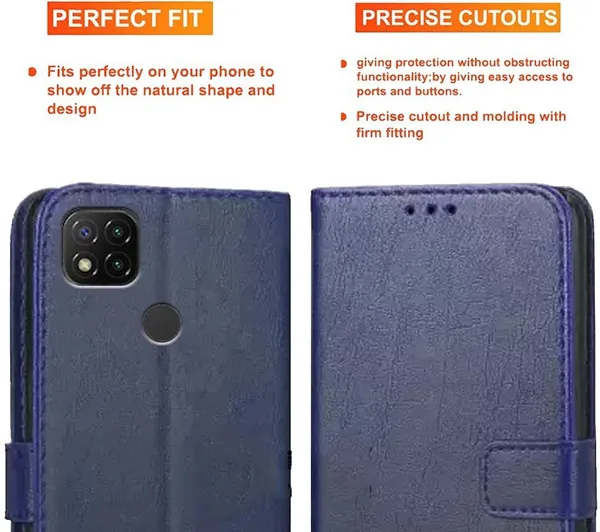 Blue_Artificial_Leather_Redmi_9_Active_Back_Cover
