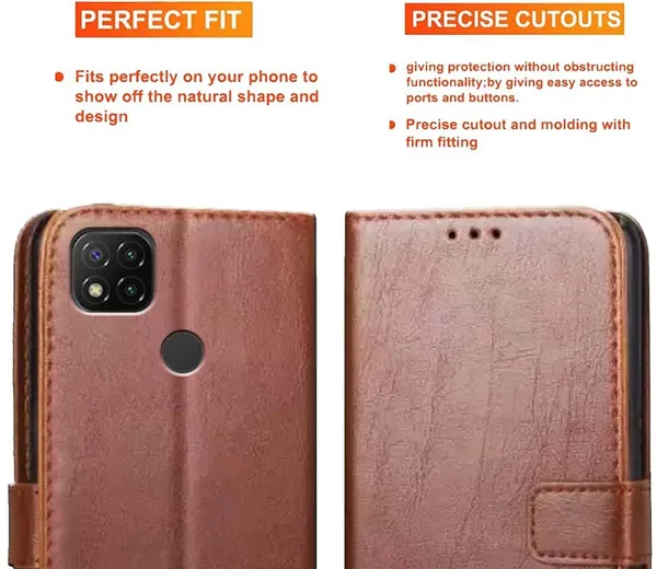 Brown_Artificial_Leather_Redmi_9_Active_Back_Cover