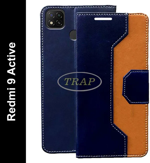 Multicolor_Artificial_Leather_Redmi_9_Active_Back_Cover