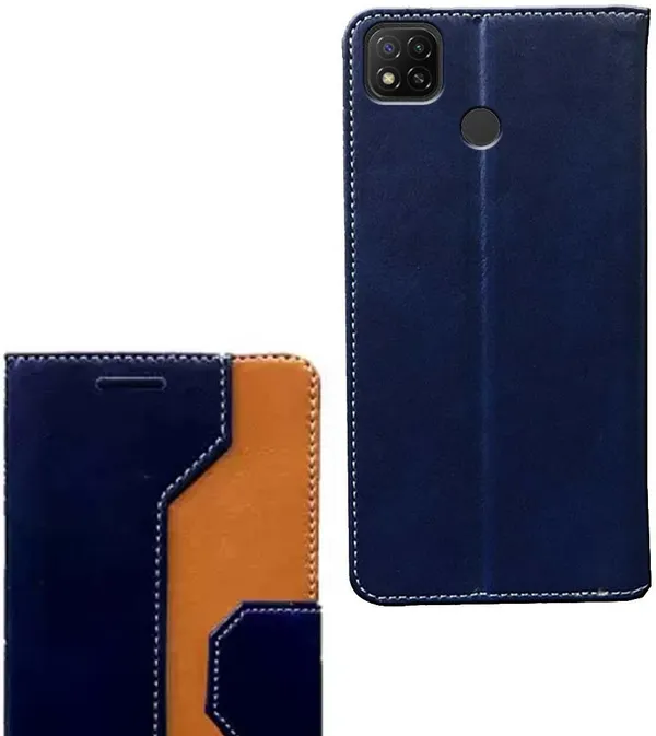 Multicolor_Artificial_Leather_Redmi_9_Active_Back_Cover