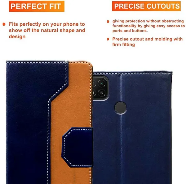 Multicolor_Artificial_Leather_Redmi_9_Active_Back_Cover