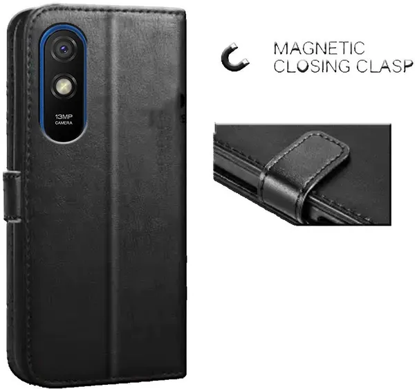 Black_Leather_Redmi_9A&Redmi_9i&Redmi_9i_Sport_Flip_Cover
