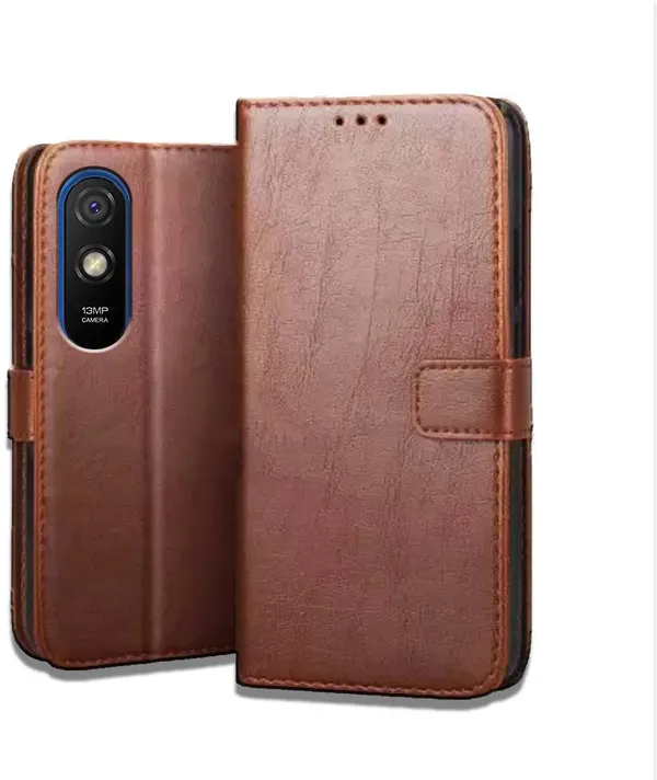 Brown_Leather_Redmi_9i&Redmi_9A&Redmi_9i_Sport_Flip_Cover