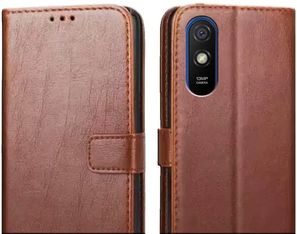 Brown_Leather_Redmi_9i&Redmi_9A&Redmi_9i_Sport_Flip_Cover
