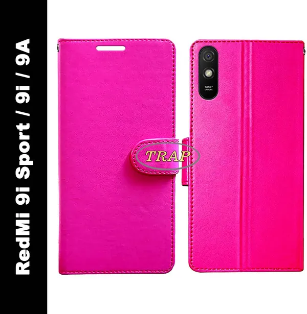Pink_Artificial_Leather_Redmi_9i|9A|9i_Sport_Back_Cover